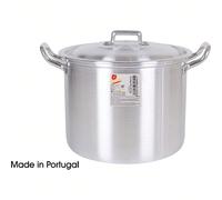 Pot en aluminium de 20 cm avec couvercle fabriqué en aluminium résistant et léger | La marmite en aluminium avec couvercle hermétique et répartition uniforme de la chaleur est facile à nettoyer et idé