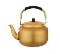 Pot en aluminium jaune pour thé, lait et riz, ustensile de cuisine léger avec bec anti-éclaboussures pour pique-nique, barbecue en plein air (750 ml)
