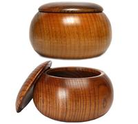 Pot en Bois De Backgammon, Ensemble D'échecs, Bol, Conteneur De Stockage De Backgammon, Jeu De Société, Bols Go, Support De Pierres D'échecs, 2 Pièces