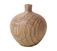 Pot en bois de fleurs séchées - ornement naturel pour la maison, pot décoratif en chêne blanc, accent rustique de table | centre de table pour les fêtes, vacances, mariage, maison, salon, menšol