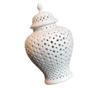 Pot en céramique avec couvercle vases décoratifs découpe grille artisanat pour plan de travail de cuisine décoration