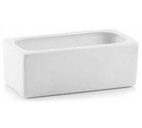 Pot en céramique blanc rectangulaire 25 cm Piano