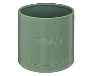Pot en Céramique émaillée Vert Jade D 13,7 x H 14 cm - Atmosphera