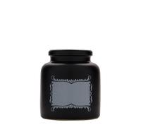 Pot en grès 270 ml, motif : champ d’étiquette, céramique, noir, ouverture : couvercle à emboîtement