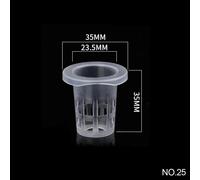 Pot En Maille De Colonisation Hydroponique, Panier De Tasse En Filet, Plantation Aéroponique, Culture De Clone, Plante De Pépinière Sans Sol, 50 Pièces/Ensemble.No.25