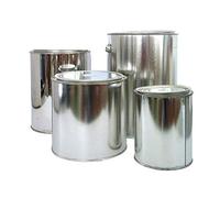 Pot en métal de 0,25 l avec couvercle hermétique contenant en étain pour peintures, produits solvants, poudres diverses (0,25 LT, 10 pièces)