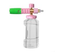 Pot en mousse haute pression avec interface 1/4" pour nettoyeur haute pression conçu pour un nettoyage efficace des véhicules, allées, murs, sols et surfaces extérieures (poudre verte)