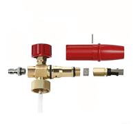 Pot en mousse pour nettoyeur haute pression 1 L avec buse réglable 0 à 120 degrés et 14 connexion rapide, design alliage/cuivre, solution de nettoyage efficace pour les véhicules et les surfaces de la