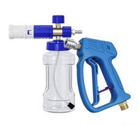 Pot en mousse pour nettoyeur haute pression avec poignée à levier de pulvérisation et buses 5 couleurs - Capacité de 1000 ml pour lavage de voiture, allées et meubles d'extérieur, construction en
