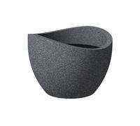pot en plastique rotomoule wave globe 250 - 50 x 37,1 cm - noir granite