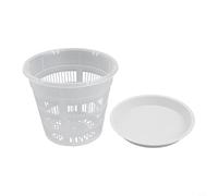 Pot en plastique transparent conçu avec des stomates pour une meilleure respiration des racines et un contrôle de l'humidité (190 mm)