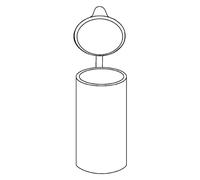 Pot en plastique Vitlab® avec couvercle à charnière, 30 ml, 31 x 52 mm