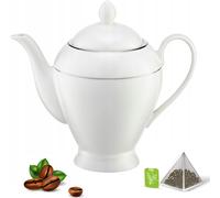 Pot en porcelaine avec couvercle blanc 1,1 l