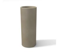 POT EN RÉSINE TAUPE TOURTERELLE AVEC CACHE POT MODERNE RÉSINE JARDIN INTÉRIEUR