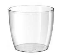 Pot en résine transparente à bol Madère, jardinière pour intérieur extérieur, pot pour orchidées et plantes dimensions diamètre 15 cm hauteur 14 cm (Ø 15 x 14 cm)
