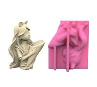 Pot En Silicone, Moule, Vase En Résine Époxy, Fille Tenant Des Fleurs