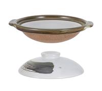 Pot en Terre Cuite pour Cuisson, 340ml, Argile, Style Classique | Répartition Homogène Chaleur, Nettoyage Facile, Compatible avec Plusieurs Feux, pour Riz et Ragoûts