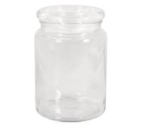Rayher 46048000 Bocal en verre avec couvercle en verre, 10 cm de diamètre, 14,5 cm, 900 ml, ouverture Ø 7,5 cm