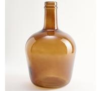 Pot en verre Damajuana Artisanal 4L Lisa - Bouteille en verre style méditerranéen pour décoration de maison comme vase ou vase (Ambré)