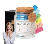 Pot en verre pour cartes chrétiennes - Bénédiction de la Bible 3,54 pouces, notes de réflexion sur la foi, citation de dévotion avec paquet de messages décoratifs | Ensemble souvenir d'encouragement p