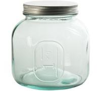Pot en verre recyclé 1 l avec couvercle vissable - - Transparent - Verre