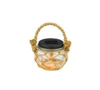 Pot en verre solaire décoratif avec poignée et corde ip44 ballon 33582-12, dimensions ajustées pour l'extérieur, conçu pour décorer les jardins et les patios.