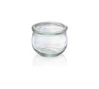 Weck Lot de 6 bocaux de conservation en forme de tulipe RR100 avec couvercle en verre, anneaux et pinces 500 ml