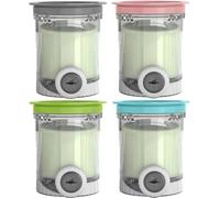 Pot et Couvercle pour Ninja Swirl by CREAMi Sorbetière et machine à glaces, Lot de 4 Bol Bacs à Crème Glacée pour Creamy NC701EU NC701 NC700 Série, Sans BPA et Lavable au Lave-Vaisselle