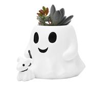 Pot Fantôme Figurine décorative de bureau en résine, pot de fleurs, bol | Seau à bonbons Halloween Trick or Treat Pour patio porche table maison intérieur extérieur jardin