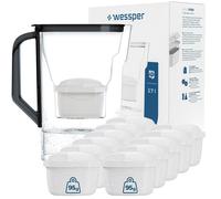 Pot filtrant Wessper 2,7 L avec 10 cartouches - moins de chaux, meilleur goût
