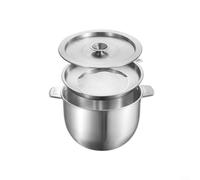 Pot filtre à huile de soupe en acier inoxydable avec couvercle, récipient pour le stockage de l'huile de cuisine, bac séparateur de graisse saindoux avec maille fine, rouille (2,8 l)