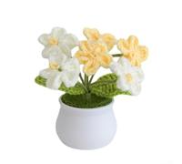 Pot Fleurs Oubli-moi-nous Tricoté, pour déco Bureau, pour laine Souple(Gradient Yellow)