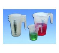 POT GRADUE PLASTIQUE, MESUREUR INGREDIENTS CUISINE (ø 14.5 cm contenance 2 litres haut. 21.5 cm)