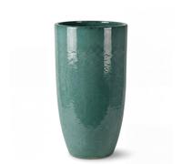 Pot grande taille d'extérieur EIFFEL 37x70cm brume de jade, fait main en terre cuite émaillée, résistant au gel