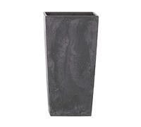 Pot haut 16,3 L Prosperplast Urbi Square Pot en plastique à effet AVEC réservoir en couleur Anthracite, 42 (H) x 22 (L) x 22 (P) cms