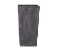 Pot haut 35 L Prosperplast Urbi Square Effect en plastique AVEC réservoir en couleur Anthracite, 55 (H) x 29,5 (L) x 29,5 (P) cms