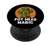 Pot Head Magic Hug Worth Wizard Cactus Pot Pot Assorti PopSockets PopGrip Adhésif