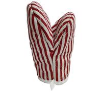 Pot Holder Mitts - Heat Resistant Striped Kitchen Gloves, Heavy Duty Oven Baking Hand Protection, Insulated Microwave Cooking Pockets, Non Slip Cotton Fabric Gripper, Home Apartment Food Station | for
