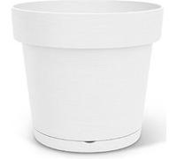 Pot de fleurs avec réserve rond - GARDEN ID - Glamour - Ø 50 - 47 L - H 43 cm - Blanc