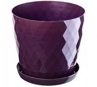 Pot de fleurs KADAX, un pot pour fleurs avec dessous de plat, 25 cm, violet