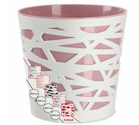 KADAX Pot de Fleurs en Plastique au Design Moderne et Élégant pour Embellir Vos Espaces Intérieurs ou Extérieurs, Parfait pour Maison, Terrasse et Balcon (13 cm, Rose)