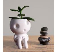 Pot Kodama - Inspiré du Studio Ghibli pour Intérieur - Décoration - Mini Pots pour Plantes Grasses - Baumgeister - Esprit des Arbres (S - 8cm (3.15 pouces))