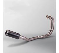 Pot Liaison Silencieux D'échappement Complet pour Moto pour Yamaha YZF R25 R3 YZFR25 YZFR3 MT05 MT03 MT 05 03 2015-2023, Tube Liaison Avant Moto Éliminateur De Bruit(Couleur 4)