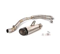 Pot Liaison Silencieux D'échappement Moto pour Kawasaki pour Ninja 400 250 2017-2022, Système Complet avec Tube De Liaison Avant Moto Éliminateur De Bruit(Couleur 6)