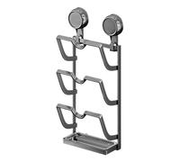 Pot Lid Holder, 3 Tier Lid Organizer, No Drill Suction Cup Design, Space Saving Kitchen Rack, Cookware Storage Solution for Cabinet Door, Wall, Cooking Station, Pantry Use, 17.32x7.28x3.15 inches