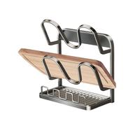 Pot Lid Holder - Space-Saving Non-Slip Rack | Kitchen Storage Organizer For Pan Lids, Spoons, Forks, Spatulas, Soup Ladles And Towels, Perfect For Inside Cabinets, Countertop, Pantry, Home Or Apartmen