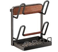 Pot Lid Storage Rack - Pots And Pans Lids Organizer, Countertop Kitchen Utensil Storage With Drip Tray, Pot And Pan Lid Organizers | For Home Apartment Farmhouse Chopping Boards Spoons Spatulas