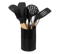 5five Pot métal porte-ustensiles Acacia 30 cm Noir – 7 ustensiles