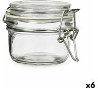 Pot Métal Transparent Verre Silicone 120 ml 11,3 x 7 x 8,3 cm (6 pièces)