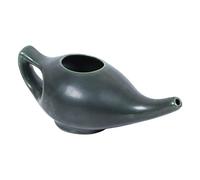 Pot Neti en porcelaine durable anti-fuite - 300 ml d'eau - Prise en main confortable avec 10 sachets de sel de Neti - Traitement naturel respectueux de l'environnement pour les sinus et la congestion